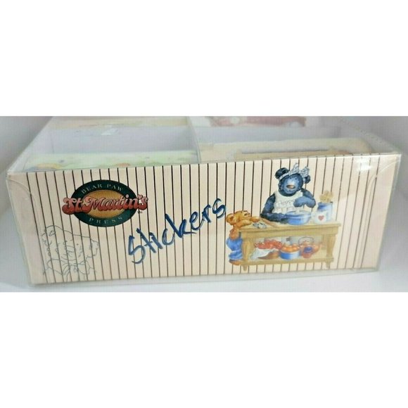 32 Vintage Stickers St. Martin's Teddy Bear Paw Press New 4 Rolls - Picture 3 of 10